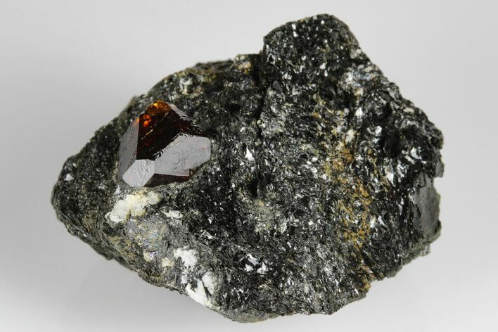 Fluorescent Zircon Crystal in Biotite Schist - Norway #175848